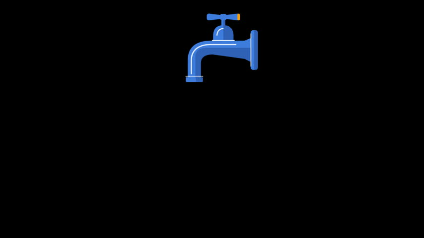 Water Tap Faucet and Bucket Vector Illustration