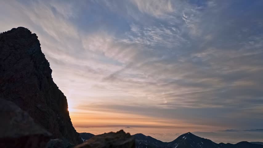 sunrise over the top mountain