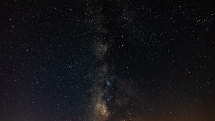 Deep space and natural wonder. Milky Way and stars passing in night sky.