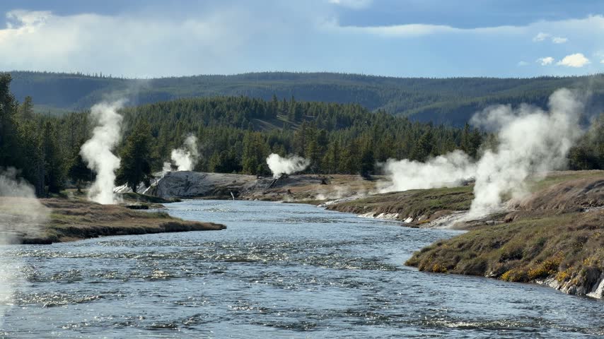 Yellowstone National Park - Upper Geyser Basin and Firehole River