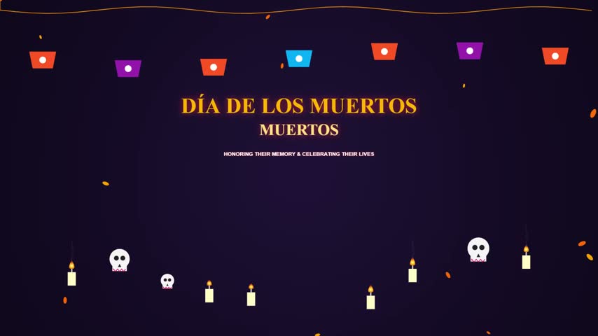 Dia De Los Muertos Celebration Background With Skulls. This festive vector graphic features a traditional Mexican holiday theme celebrating departed souls. The dark purple backdrop is decorated with colorful papel picado banners string lights candles and white skeletal illustrations. Perfect for creating invitations digital greeting cards posters or event flyers. Graphic designers can utilize this festive template for seasonal celebration projects cultural festivals or community gatherings. The clean composition offers ample negative space for adding customized typography or event details. High-resolution elements ensure crisp scaling across print and digital media formats. The design captures the vibrant spirit of the annual remembrance tradition honoring loved ones. Colorful accents contrast nicely against the deep background setting a respectful yet joyful tone. Ideal for educators teaching about world traditions or party organizers planning themed celebrations. Download this versatile holiday asset to enhance your creative seasonal workflow efficiently.
