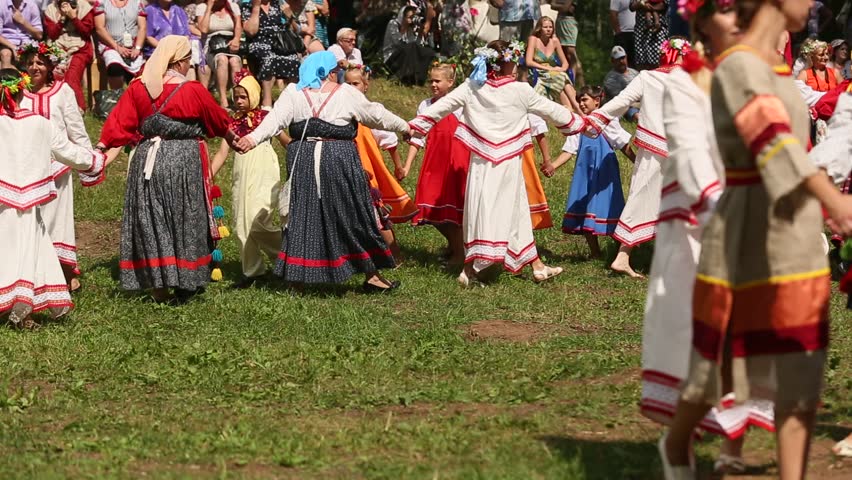 TERVENICHI, RUSSIA - JUL 7: Local people celebrated Ivan Kupala Day, Jul 7,