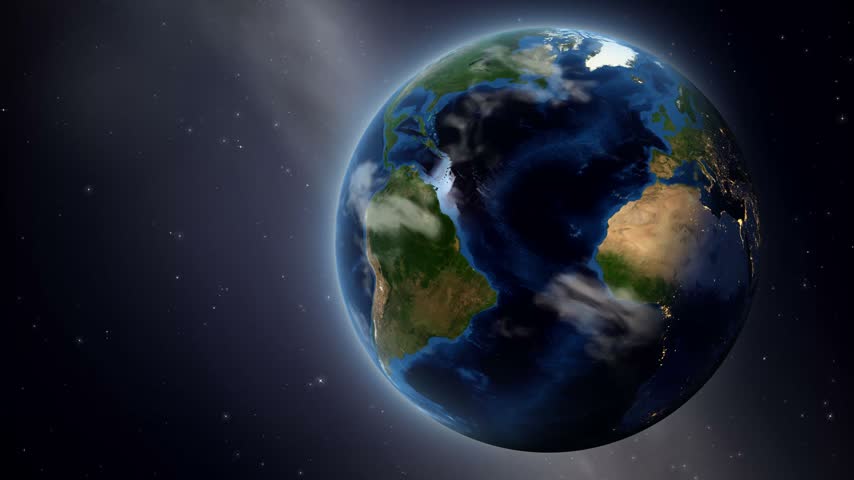 Satellite animation zooms from deep space into Malaysia, displaying national borders, pin, and demographic data. Includes NASA public domain imagery.
