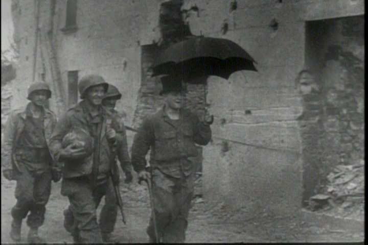 1940s - The 29th infantry division battles German forces during World War 2