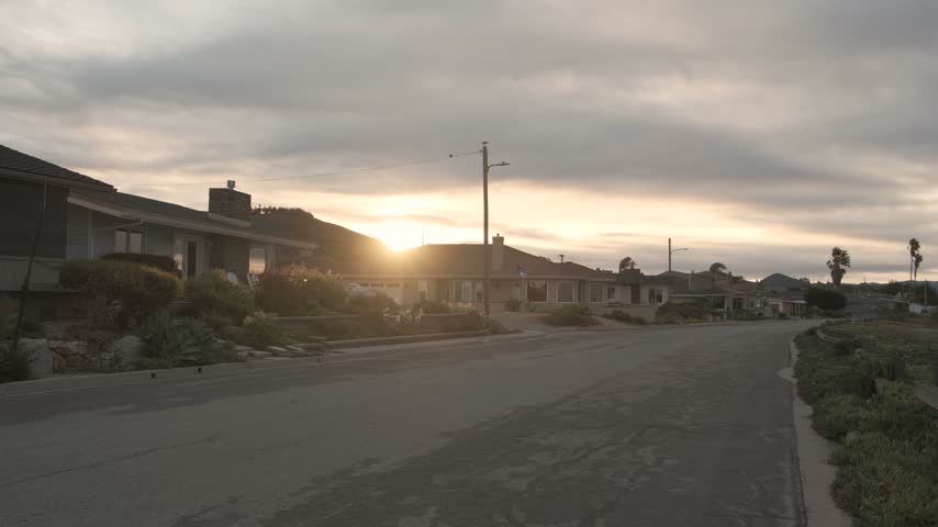 Coastal Bluff Trail and Hillside at Dusk - Morro Bay, California

