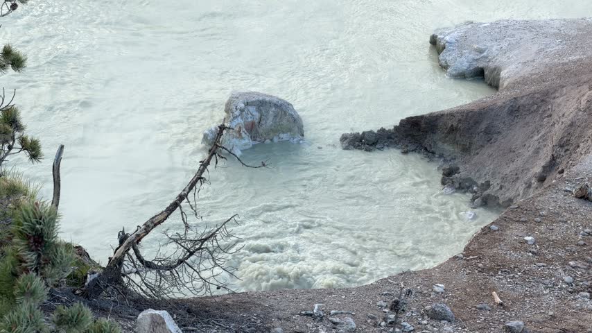 Yellowstone National Park - Sulphur Caldron, one of the most acidic springs in Yellowstone