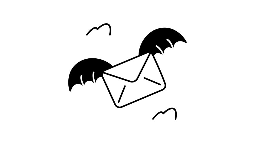 Halloween Mail Animation Alpha Channel