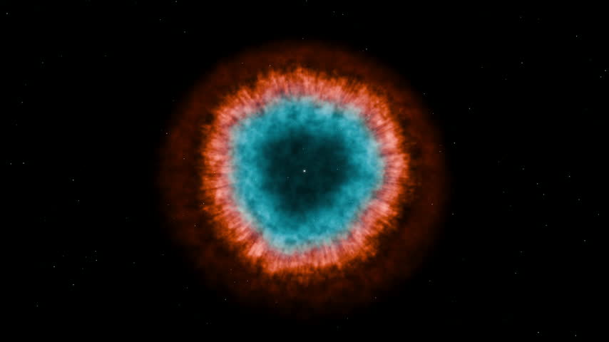 Helix Nebula Eye with Slow Cinematic Approach. Conceptual 3D animation.