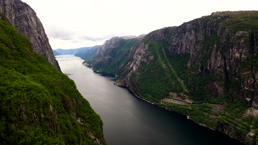 Famous Lysfjorden in Ryfylke region