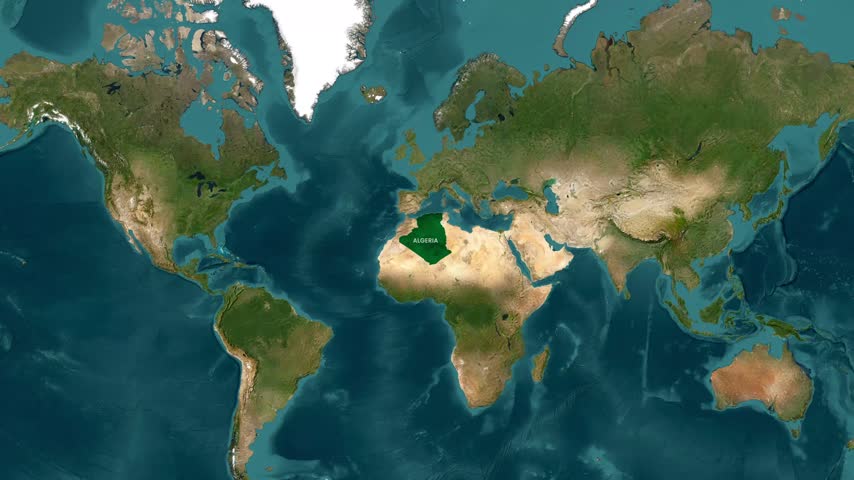 Satellite map highlighting Annaba province located in northern Algeria
