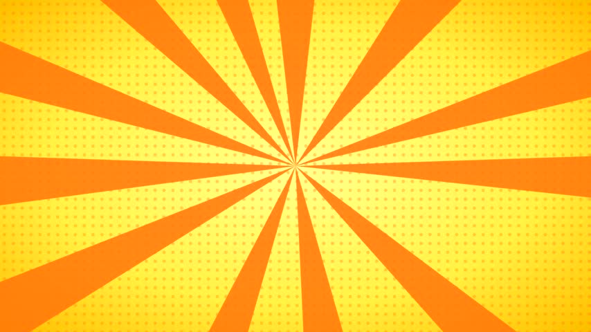 Comic book boom explosion text animation with dynamic rays and pop art style motion