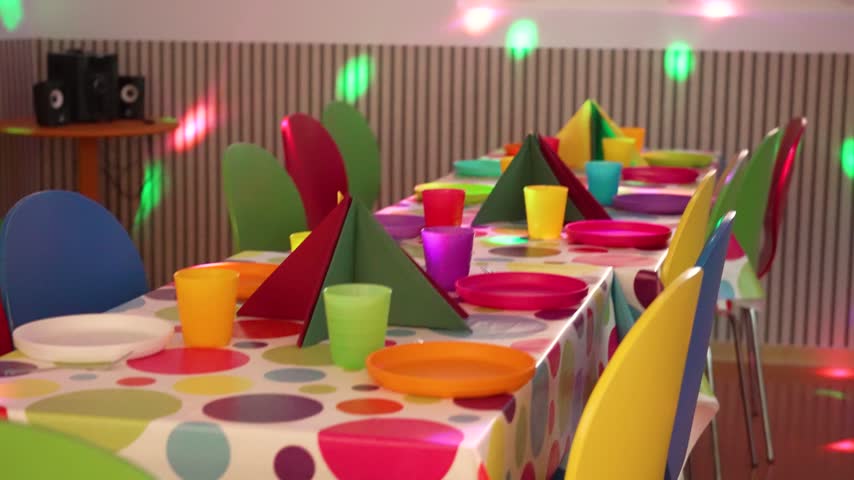 Festive table prepared for a children