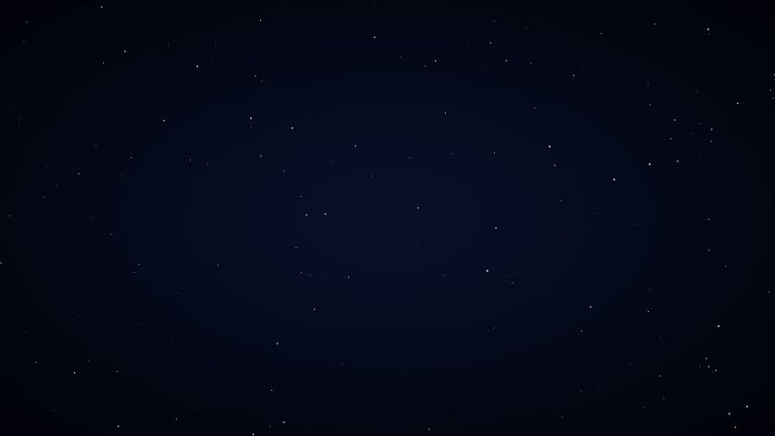 Starry night sky with twinkling stars on deep blue background