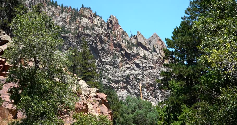 Jagged rock formation in Eldorado Canyon State Park, Colorado