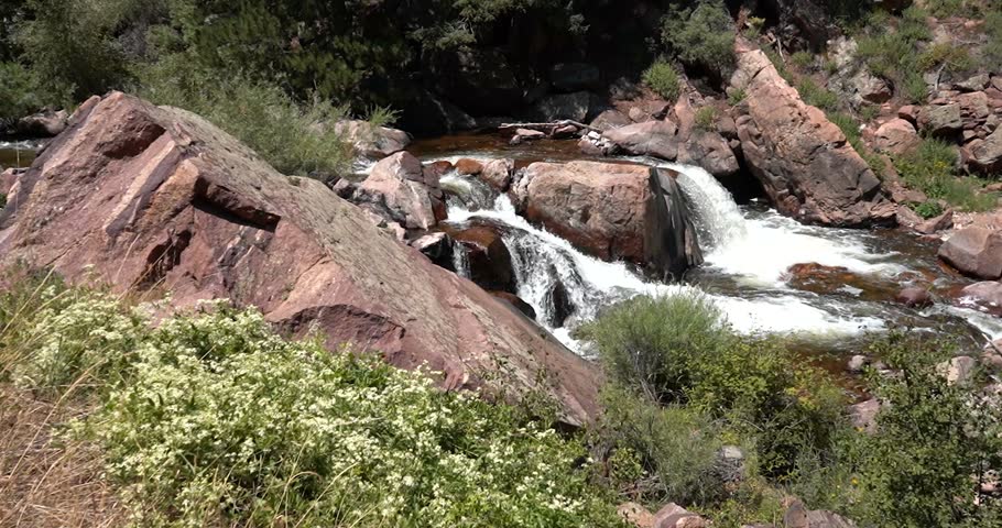 Waterfall on South Boulder Creek in Eldorado Canyon State Park, Colorado