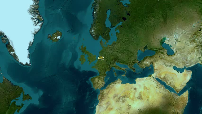 Belgium Map Animation Highlighting Antwerp Port City Region with Location Pin