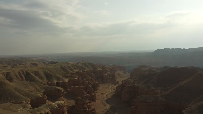 Panoramic Aerial View of Natural Canyon