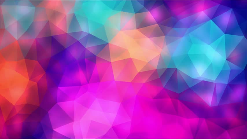 Abstract geometric background with vibrant pink blue and orange triangular mosaic shapes