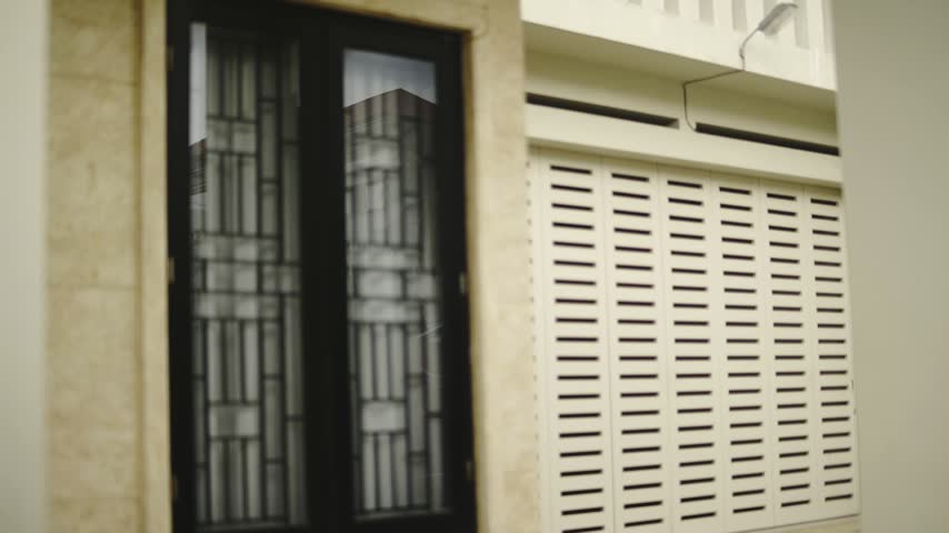 Windows of minimalist modern house exterior
