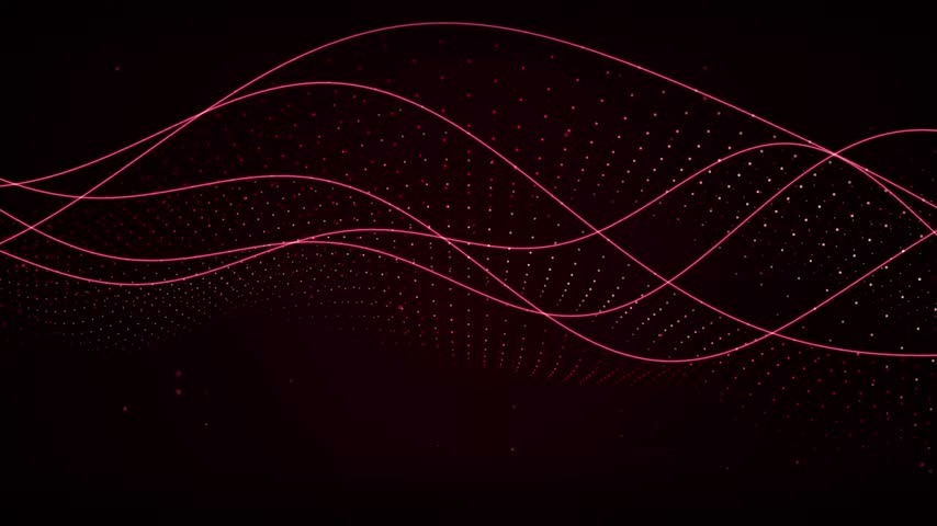 A seamless vector pattern featuring abstract red waves with a dotted texture on a dark background, suitable for digital designs.