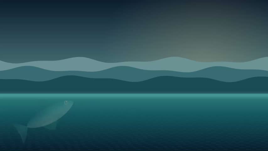 3D Fish Jumping Out of Water