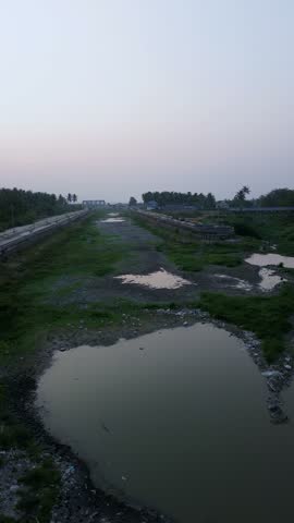 Landscape View of a Dry Riverbed