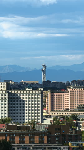 Beijing Skyline With Tower and Western Hills