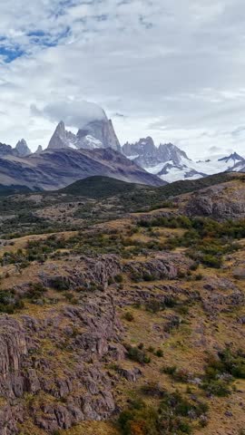 Rugged Mountain Fitz Roy Landscape in Patagonia