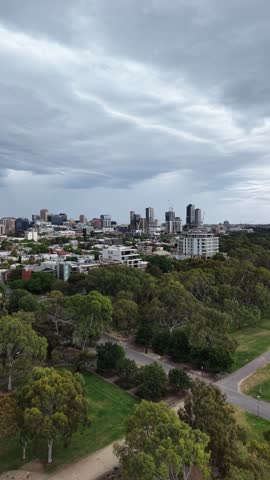 The promised storm is heading toward the city of Adelaide. Victoria Park