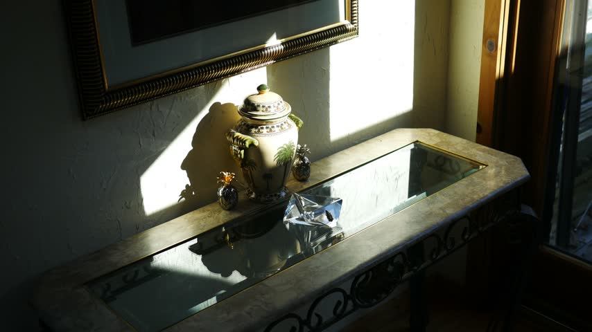 A Modern Table Setup with Trinkets in Modern Sunroom 1