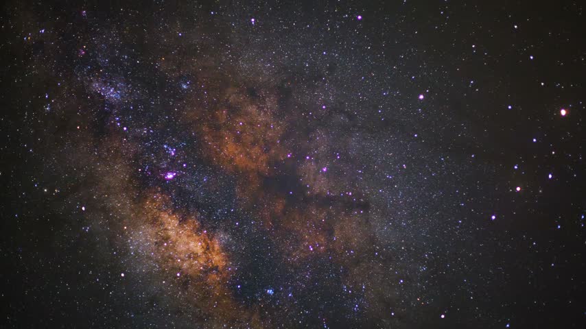 Stunning Nebula Cloud Formation with Stars, Golden Cosmic Dust and Space Exploration.