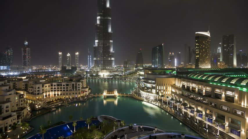 Burj Khalifa in Dubai, UAE, showcasing futuristic architecture and modern design in a timelapse view of the world