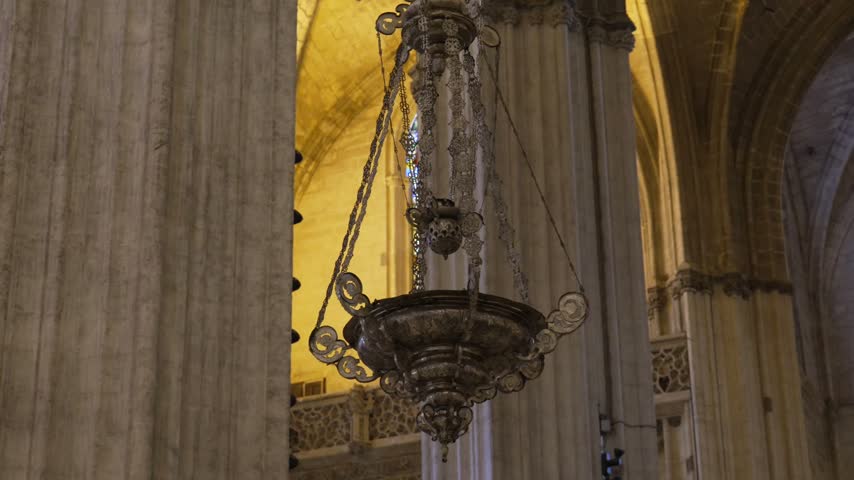 Interior of the Cathedral de Seville in Seville, Spain