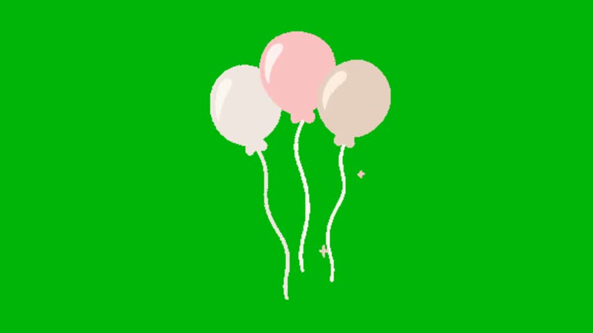 Animated Party Balloons Celebration Clipart