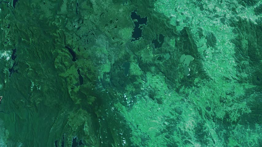 Tasmania State Map in Australia with flag