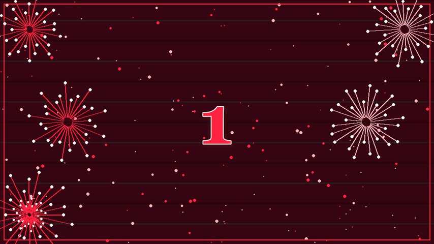 Ruby Red New Year Dreams with Brilliant Celebration Fireworks
