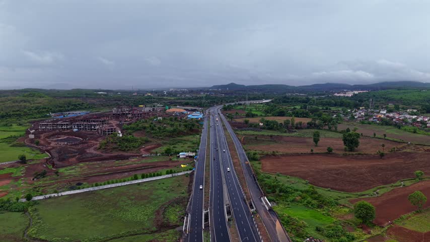 Aerial View of Jabalpur Outer Ring Road, Madhya Pradesh, India