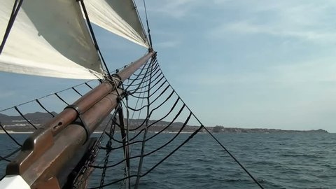 Nautical vessel - Sailboat mast - Part 2  / Nautical vessel - A sailboat mast - Pirate sail ship - Video high definition