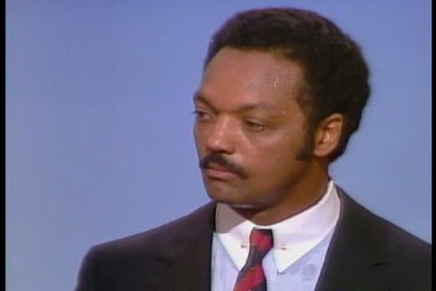 1980s - Jesse Jackson delivers a speech at the 1984 Democratic National Convention about the economic policies of the Reagan administration
