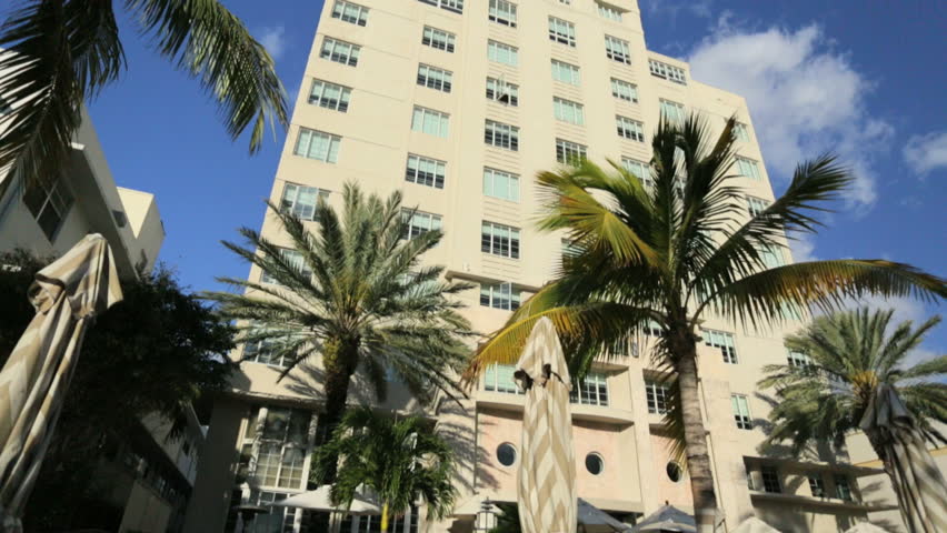  Cruising on Ocean Drive Miami Hotels and condominiums Art Deco style, Florida, USA