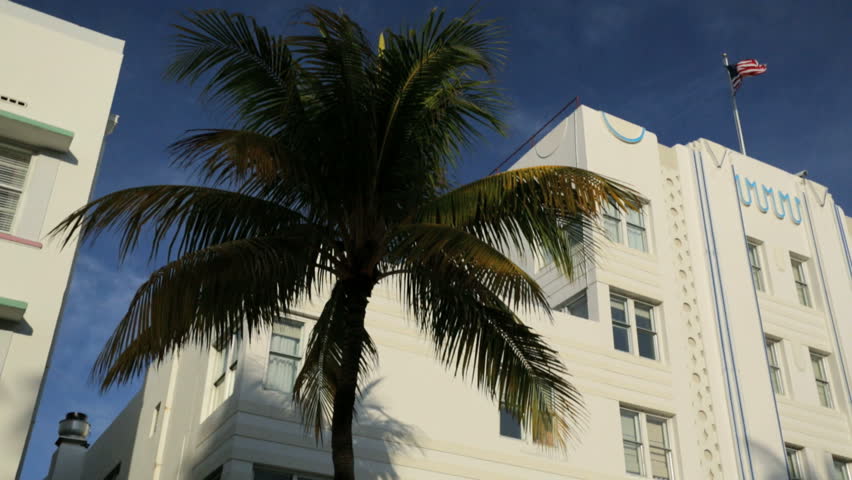 Colourful Art Deco hotels and condominiums on Ocean Drive South Beach Miami, Florida, USA