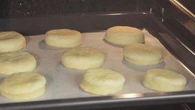 Scones in an oven