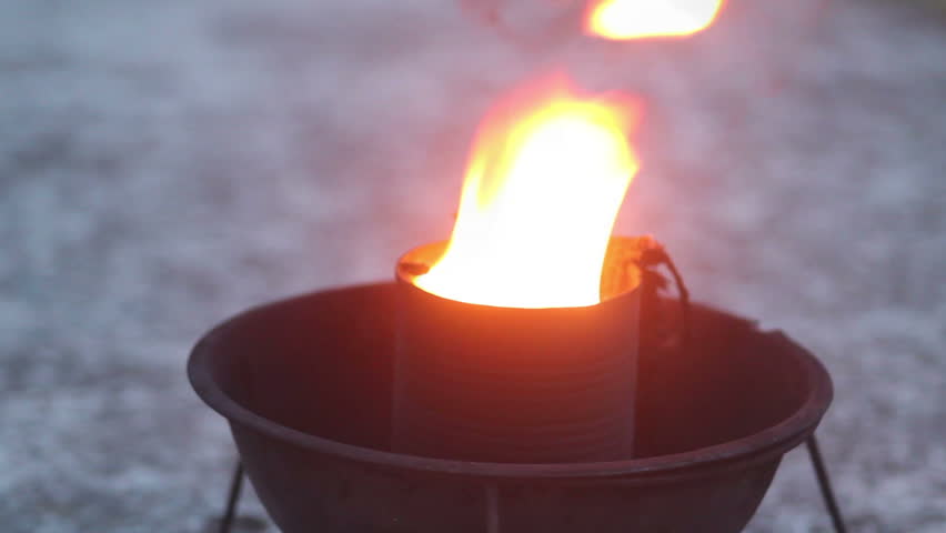 Memorial flame close-up