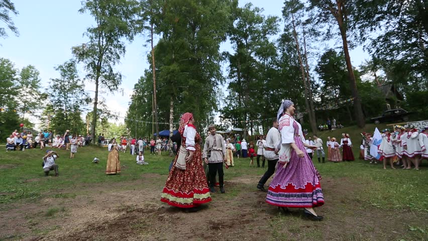 TERVENICHI, RUSSIA - JUL 7: Local people celebrate Ivan Kupala Day, Jul 7, 2013,