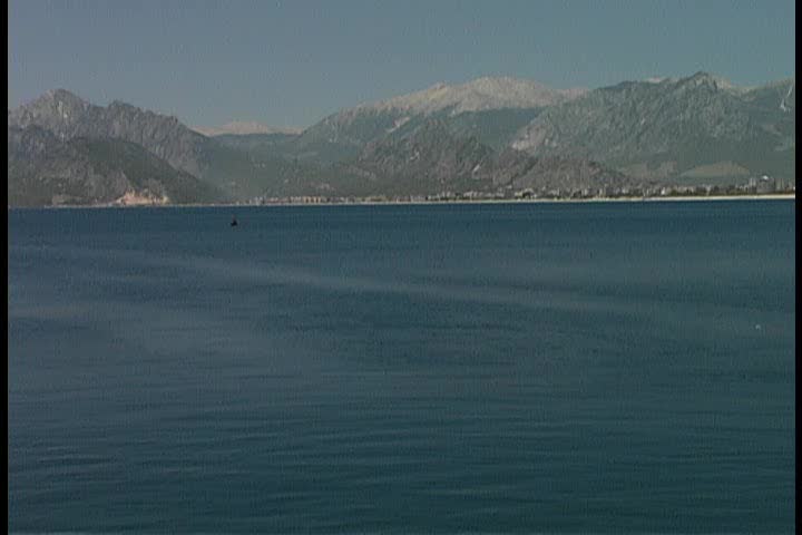 Bay of Antalya with Taurus mountains, Turkey