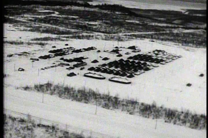 1950s - A group of Eskimo men train to become soldiers at a military base in Alaska during the 1950s