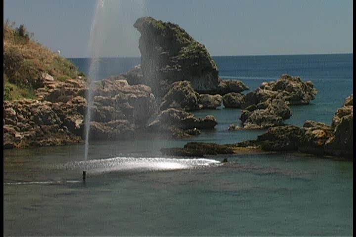 A fountain in a rocky cove Antalya Turkey