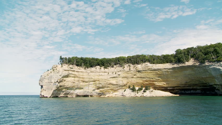 Cliff formation known as Indian Head in the Pictured Rocks National Lakeshore