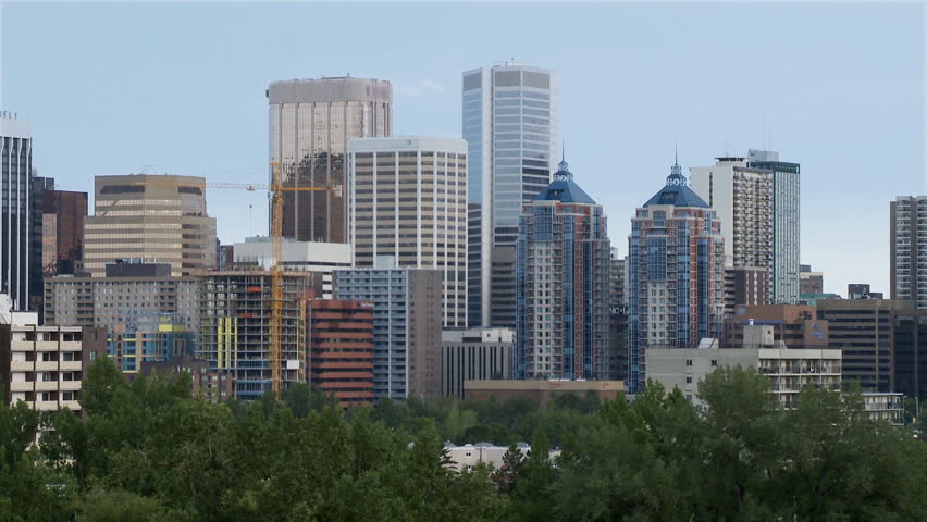 City skyline of Calgary, in Alberta, Canada.