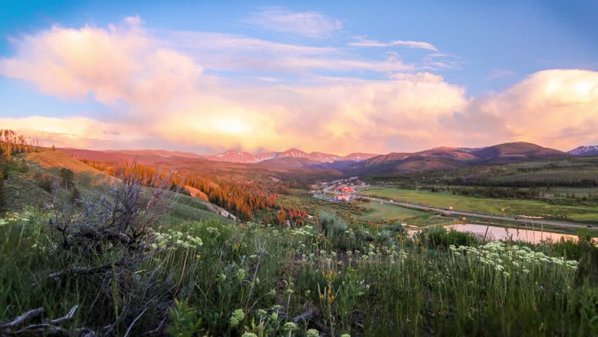 Sunset in the Colorado Rocky Mountains Timelapse